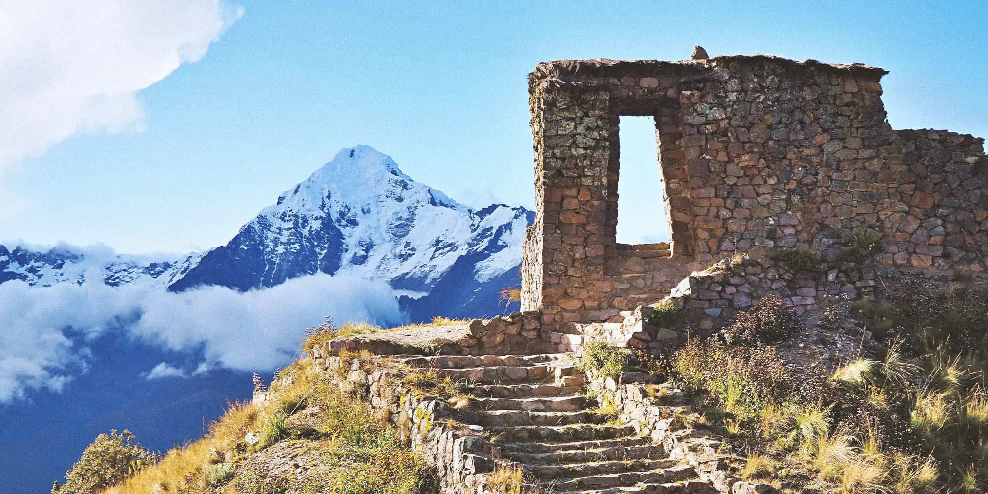 Ollantaytambo's Inca terraces at golden hour