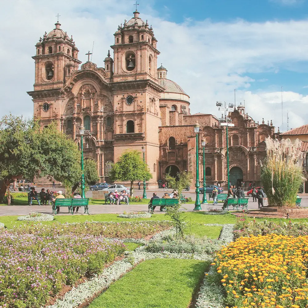 Aerial view of Cusco's historic center