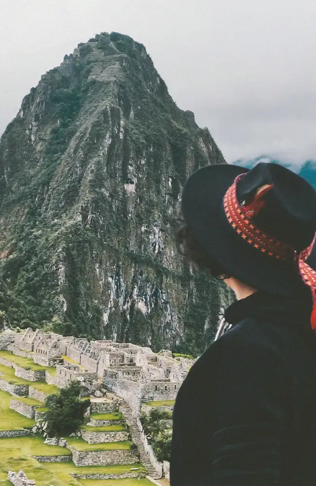 Machu Picchu emerging from the clouds