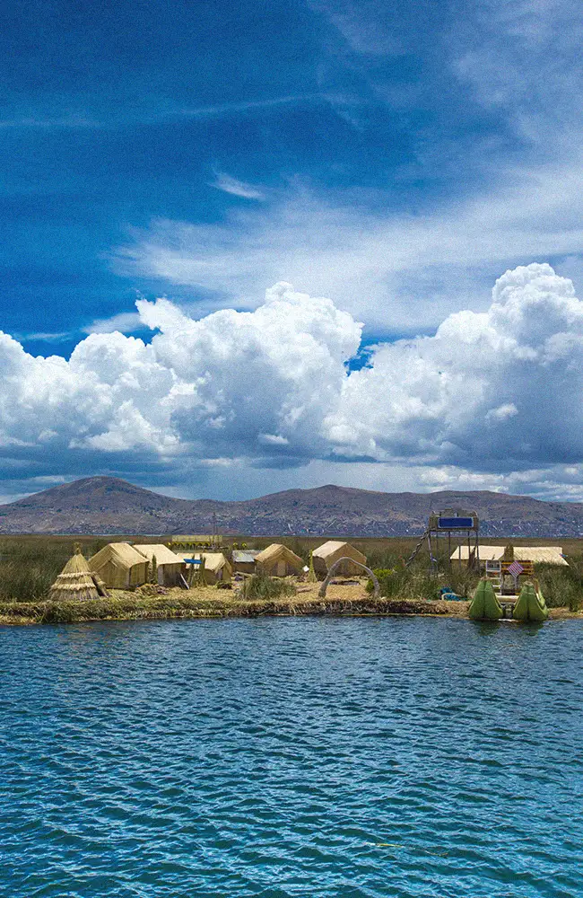 Totora reed boat on Lake Titicaca